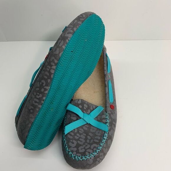 UGG Australia‎ 1006201 7 I Heart Belle Slipper Flat Shoes Leopard  Size 6  Used - Picture 7 of 9